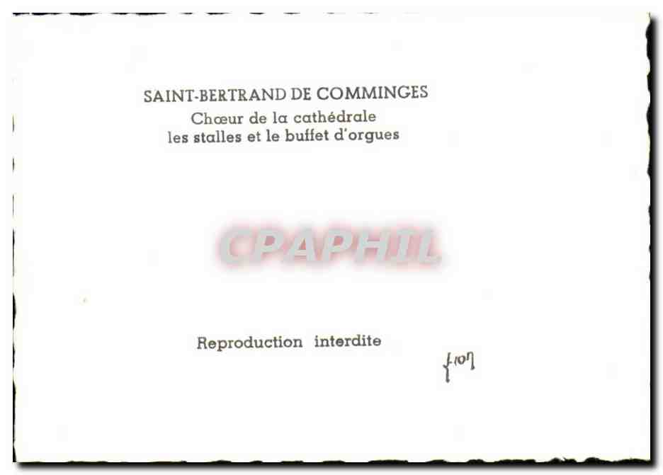 CPsM Saint Bertrand de comminges choeur de la cathdrale les stalles et le buffet d'orgues — Verso