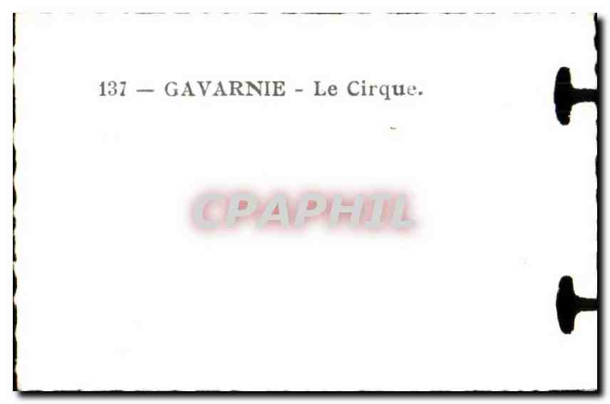 CPSM Gavarnie Le Cirque — Verso