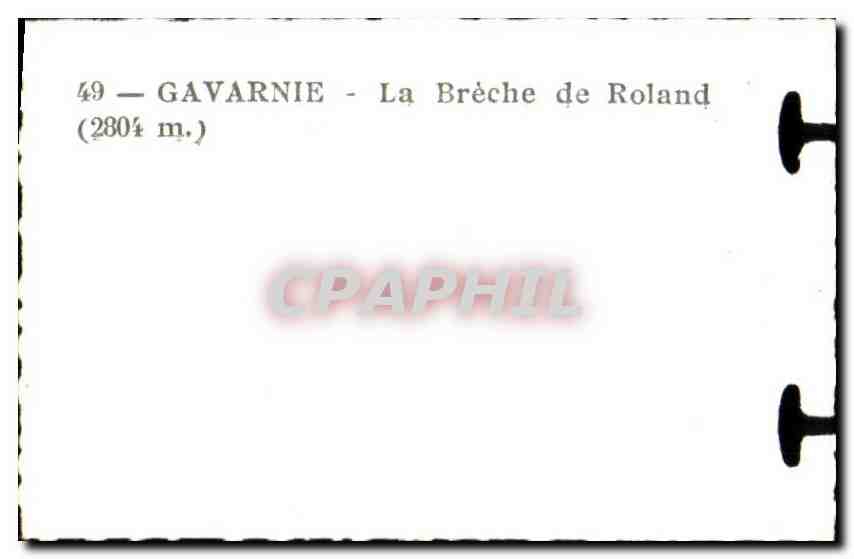 CPSM Gavarnie La Breche de Roland — Verso