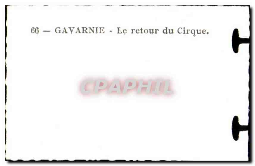 CPSM Gavarnie Le retour du Cirque — Verso