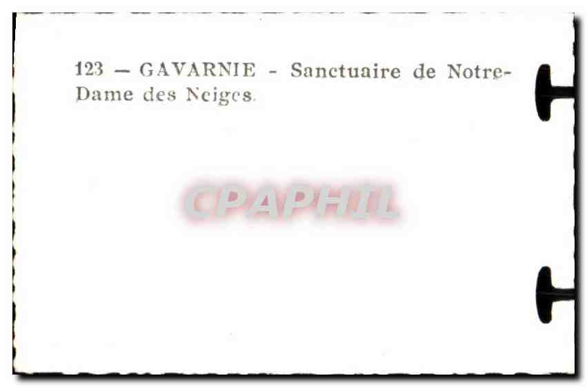 CPSM Gavarnie Sanctuaire de Notre Dame des Neiges — Verso