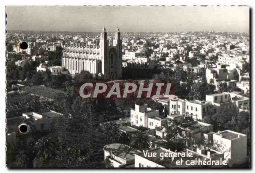 CPSM Casablanca Maroc Vue generale et cathedrale
