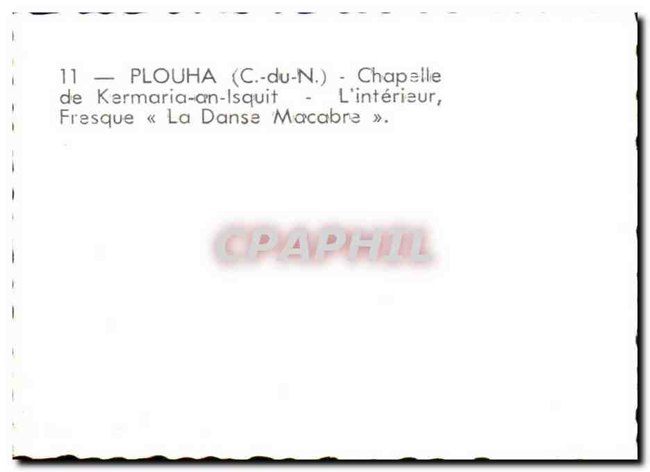 PLOUHA (C.-du-N.) - Chapelle de Kermaria-an-Isquit - Fresque « La Danse Macabre » — Verso