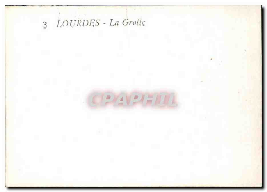 CPSM Lourdes la grotte — Verso