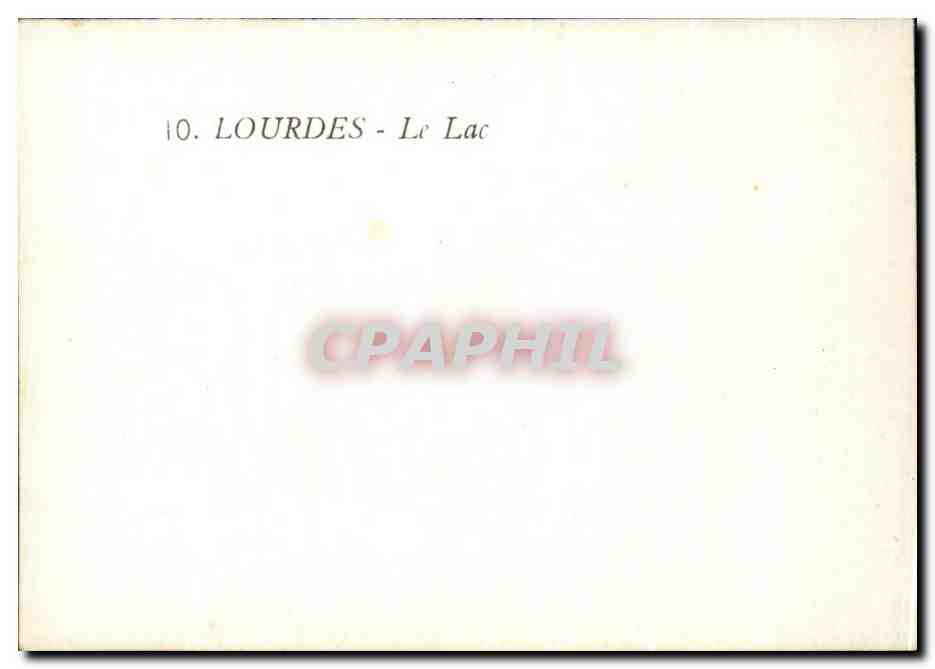 CPSM Lourdes le lac — Verso