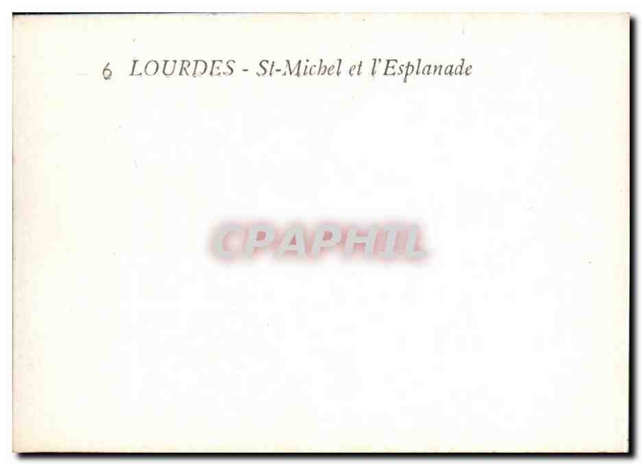 CPSM Lourdes st michel et l'esplanade — Verso
