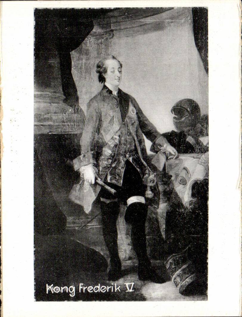 Kong Frederik V — portrait historique — éditeur inconnu, n° de série non visible