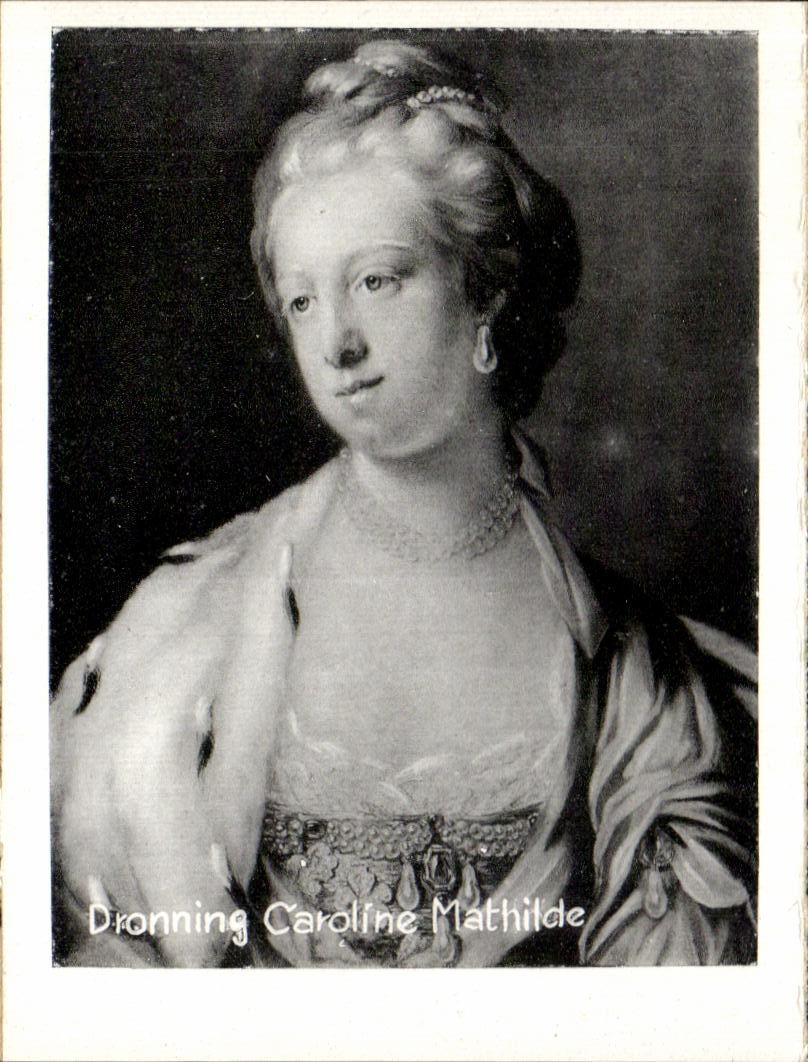 Dronning Caroline Mathilde — portrait — CPAPHIL