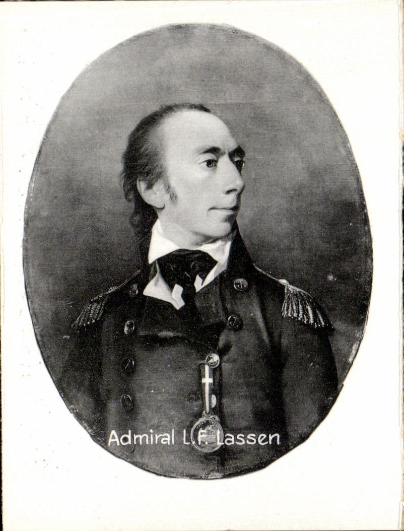 Admiral L.F. Lassen — portrait militaire — éditeur inconnu, n° de série non visible