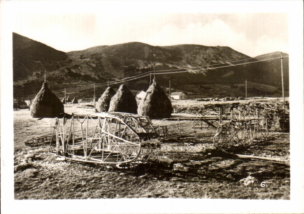 Aerial Construction Scene — Aircraft Frames Being Assembled — Unknown Publisher, No. 6