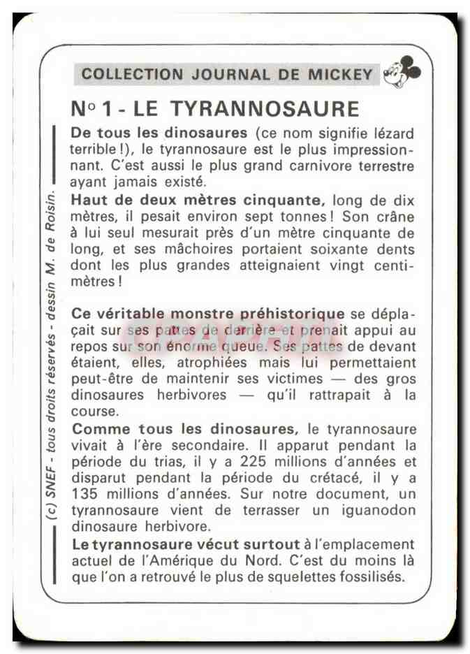 Image Le Tyrannosaure Mickey — Verso