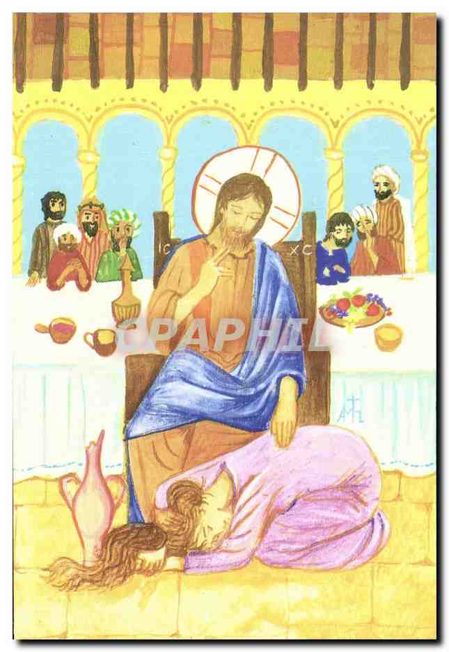 Image Jesus et la femme pardonnee et aimante Luc