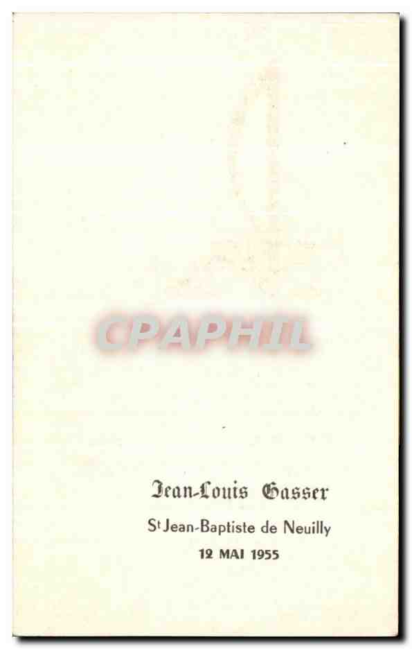 Image Jean Louis sasser st jean baptiste de neuilly mai 1955 — Rückseite