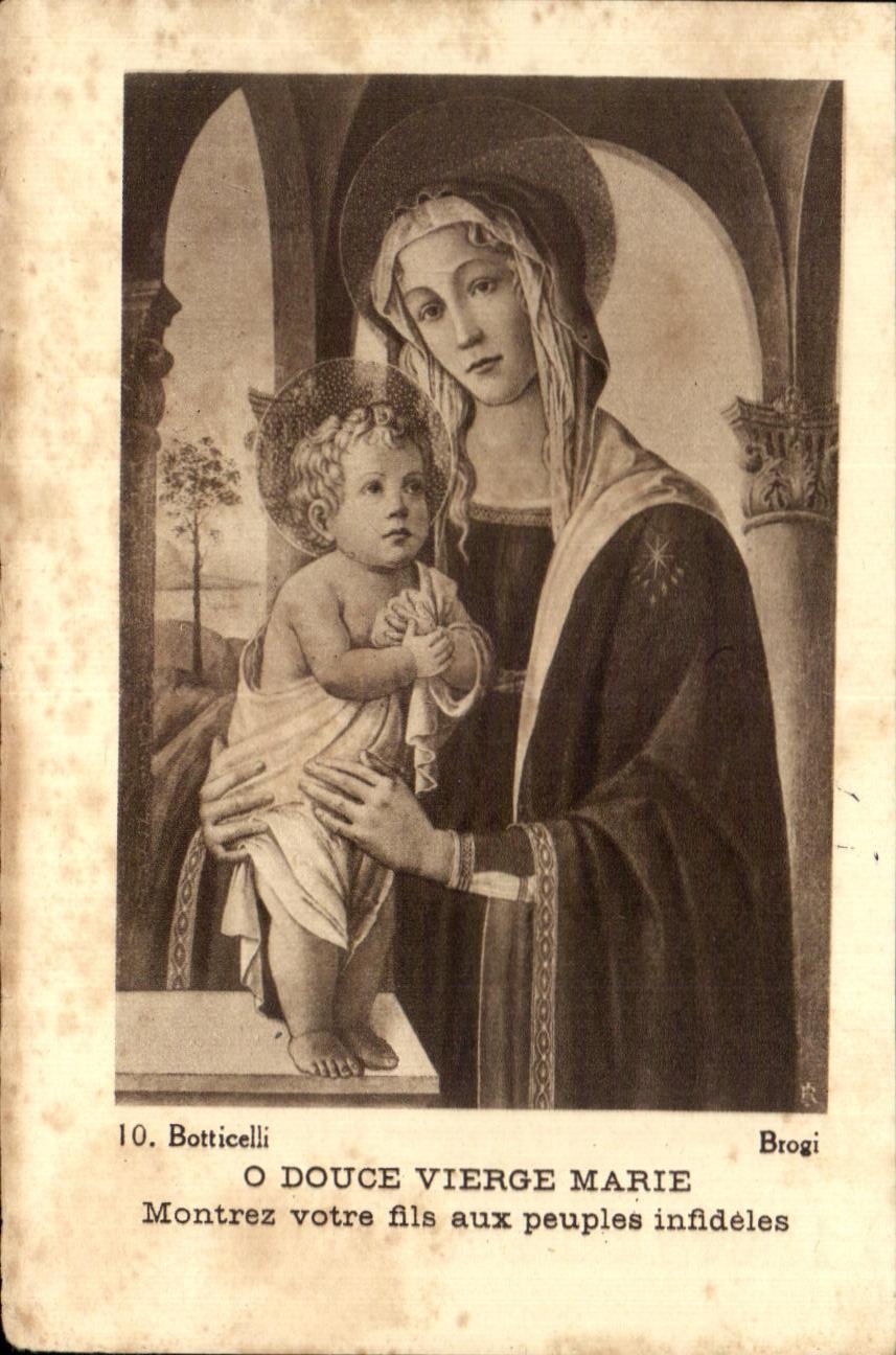 Image Bottieclli o douce vierge marie montrez votre fils aux peuples infideles