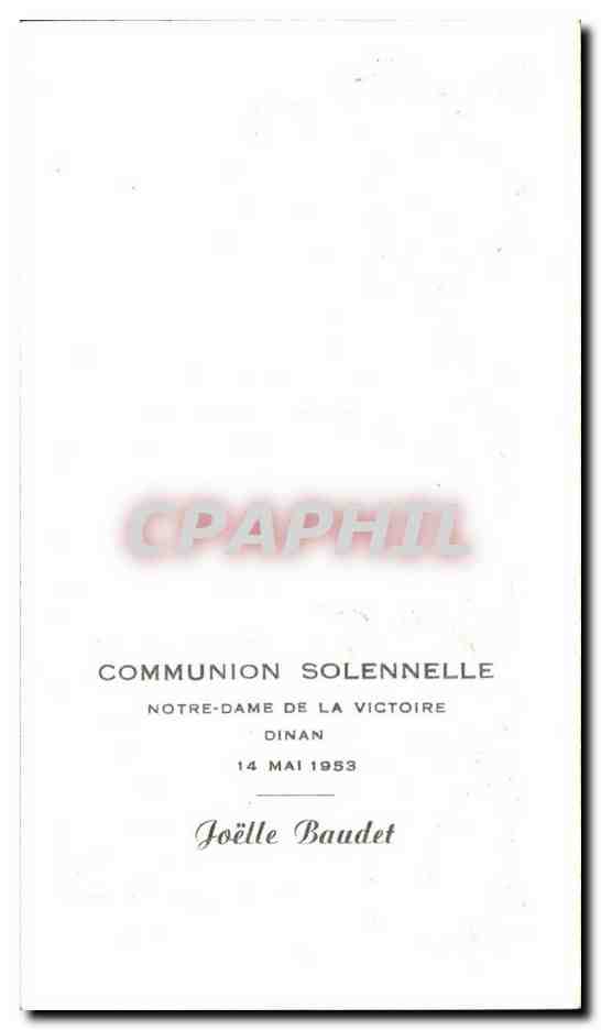 Image Communion solennelle notre dame de la victoire dinan Joelle Baudet — Rückseite