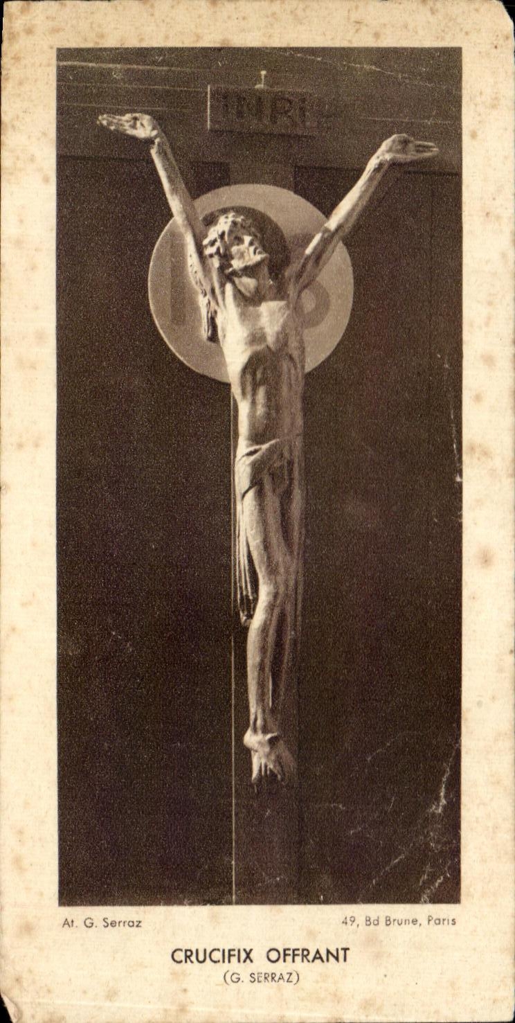 Image Crucifix offrant Rene Potier Saint Brieuc 1943