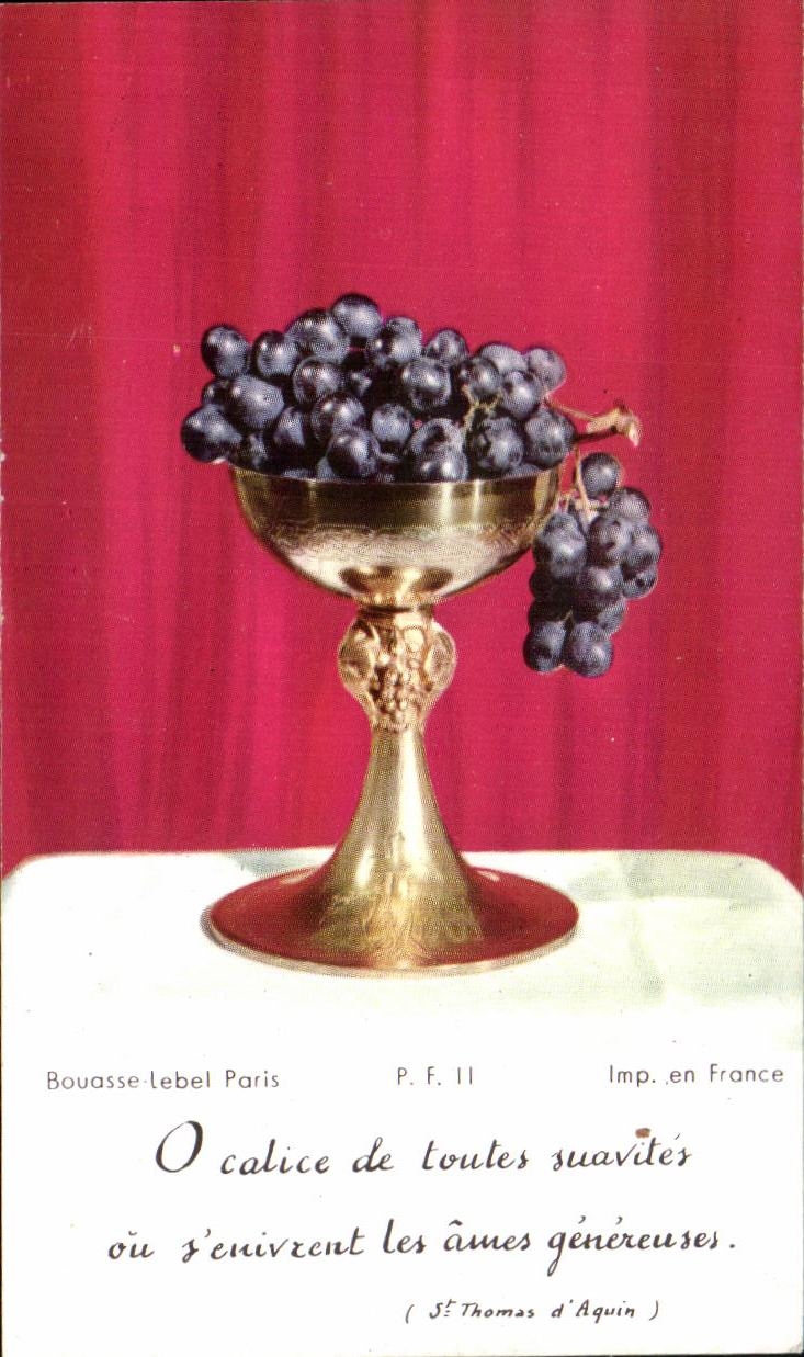 Image Calice Vin Profession de foi Eglise de Penguilly 1965 