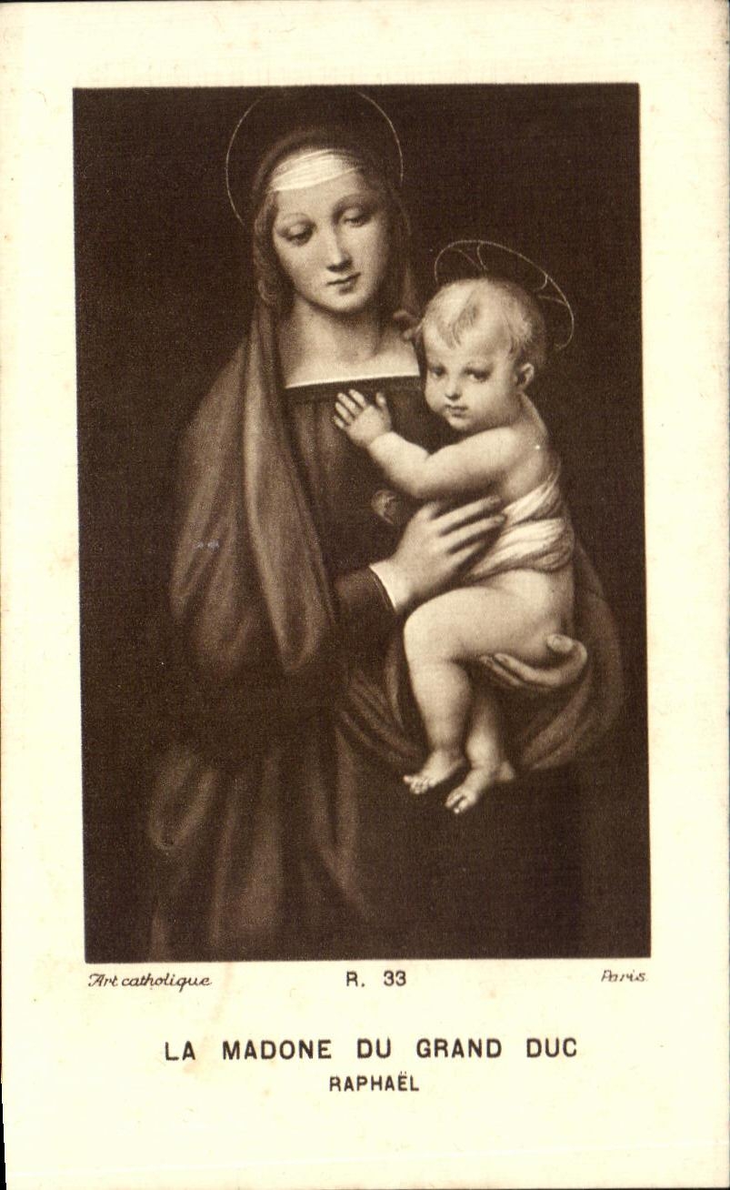 Image pieuse La mdaone du grand duc Raphael Enfant