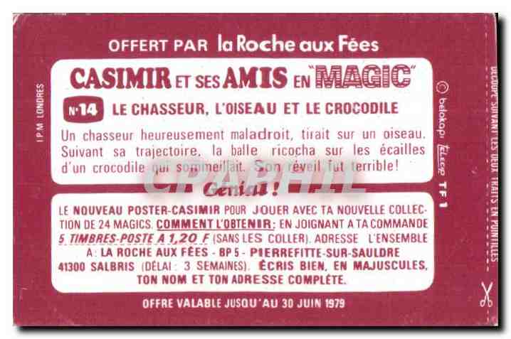 Image La roche aux fees Casimir et ses amis — Verso