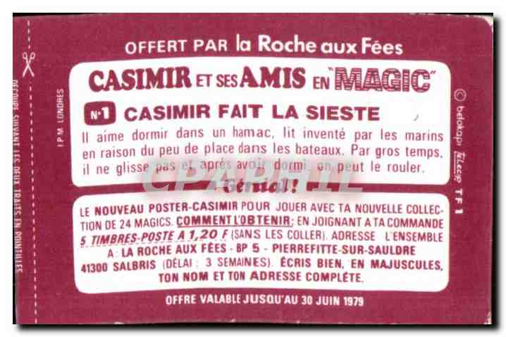 Image La roche aux fees Casimir et ses amis — Verso