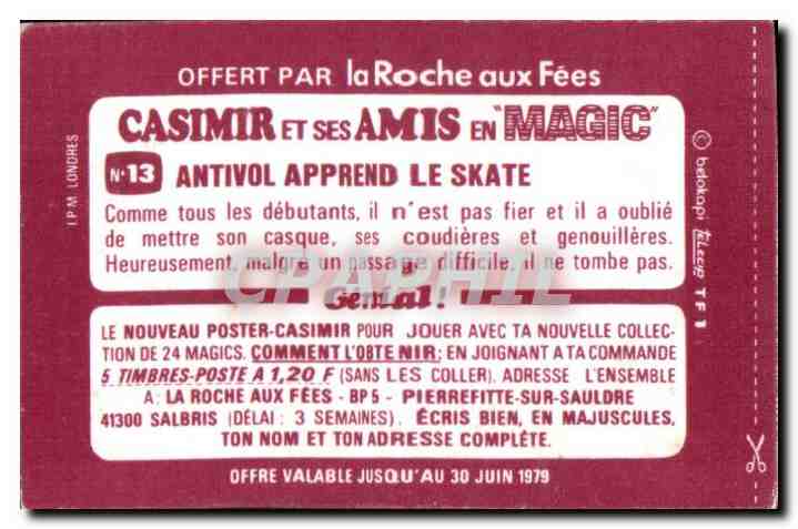 Image La roche aux fees Casimir et ses amis — Verso
