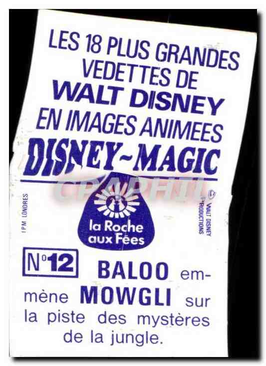 Image La roche aux fees Walst Disnet Baloo Mowgli Livre de la jungle  — Rückseite