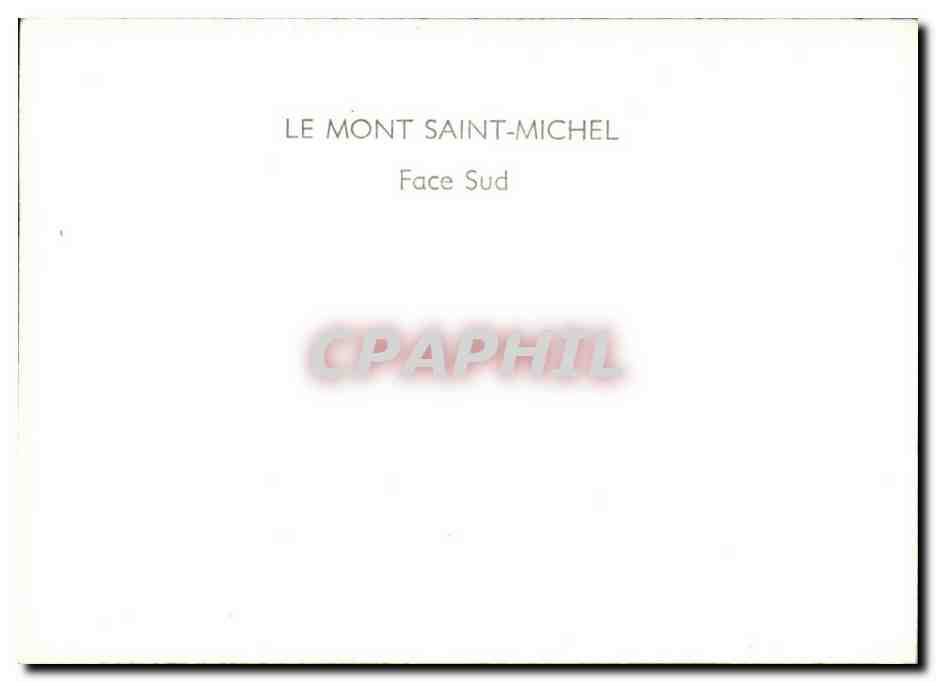 CPSM Mont Saint Michel — Verso
