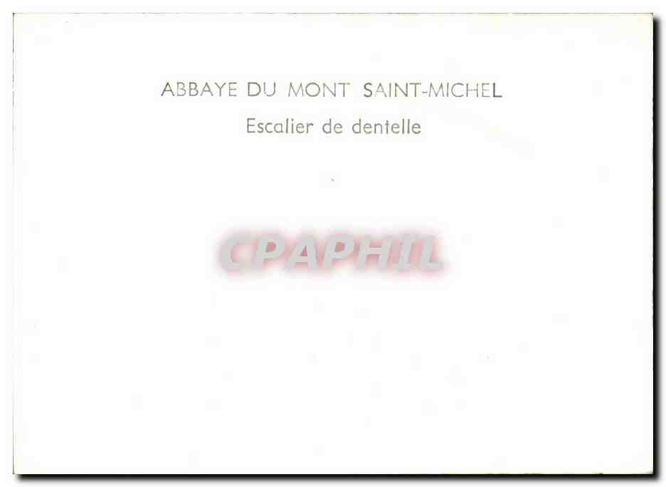 CPSM Mont Saint Michel — Verso