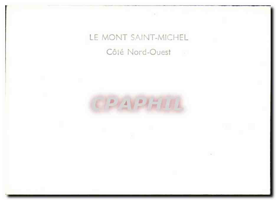 CPSM Mont Saint Michel — Verso