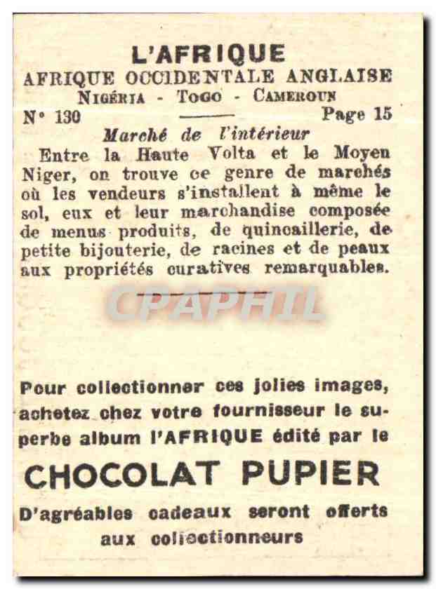 Image AOL Chocolat Pupier Nigeria Togo Cameroun Marche de l'interieur — Back