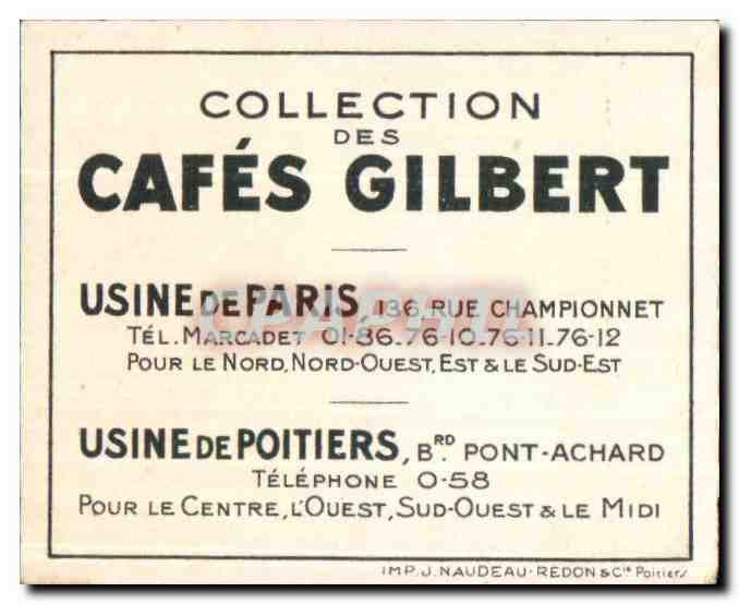 Image Cafes Gilbert Habitation gauloise — Verso