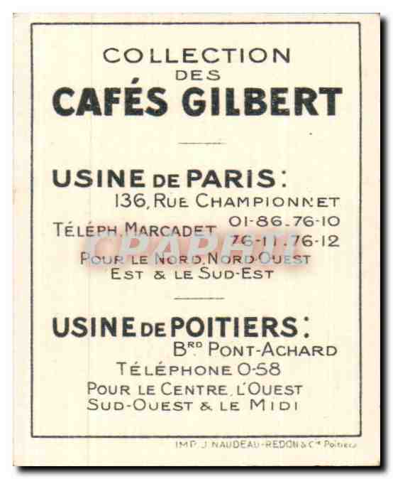 Image Cafes Gilbert Alouette Oiseau — Verso