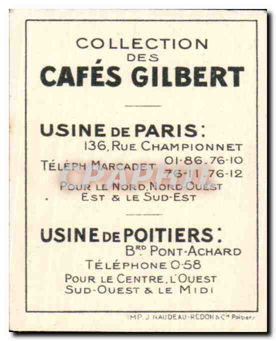 Image Cafes Gilbert Republicain Oiseau — Verso
