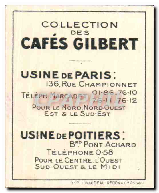 Image Cafes Gilbert Cafes Gilbert Linot Oiseau — Verso