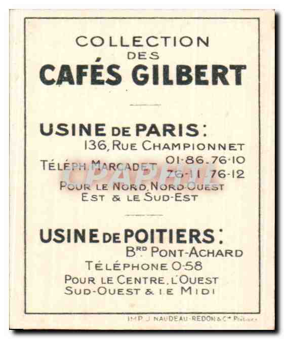 Image Cafes Gilbert Perdrix bartavelle Oiseau — Verso