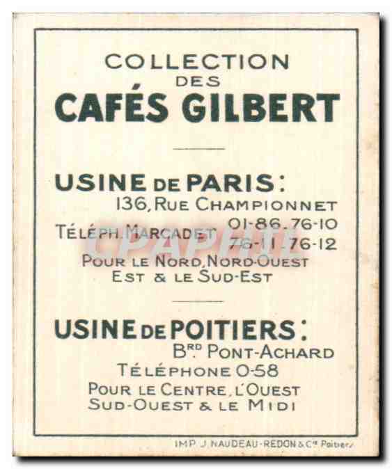 Image Cafes Gilbert Sous Louis Philippe  — Verso