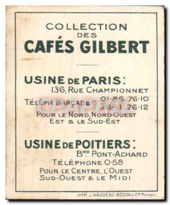 Image Cafes Gilbert Cafes Gilbert En 1918 Militaria  — Verso