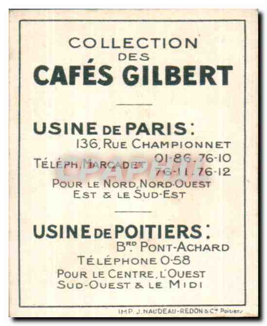 Image Cafes Gilbert Trigle ou Rouget Cafes Gilbert Poisson — Verso