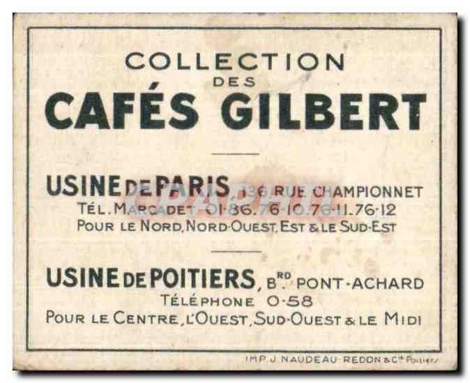 Image Cafes Gilbert Imprimeurs Cafes Gilbert — Verso