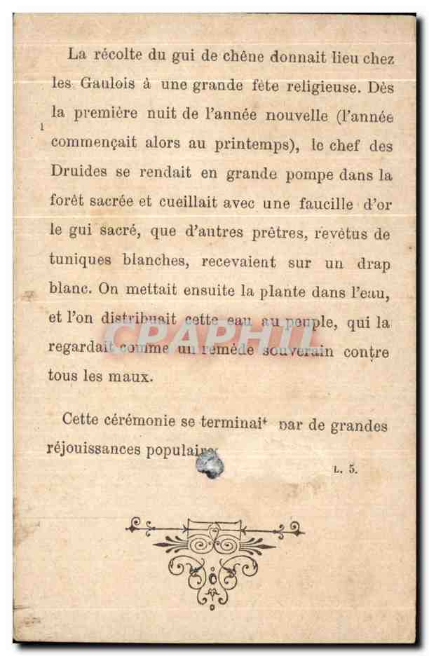 Image Fete de teutates ou ceremonie du gui avait lieu la premiere nuit de l annee nonvelle Druides — Verso