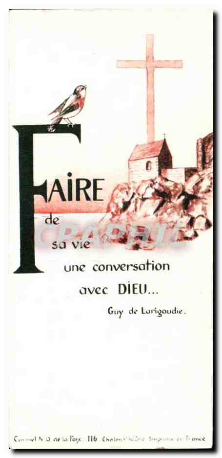 Image pieuse Faire de sa vie une conversation avec dieu