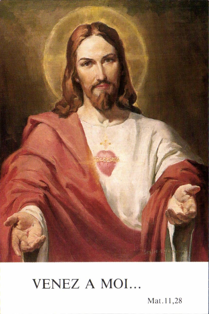 Image pieuse Venez a moi Christ