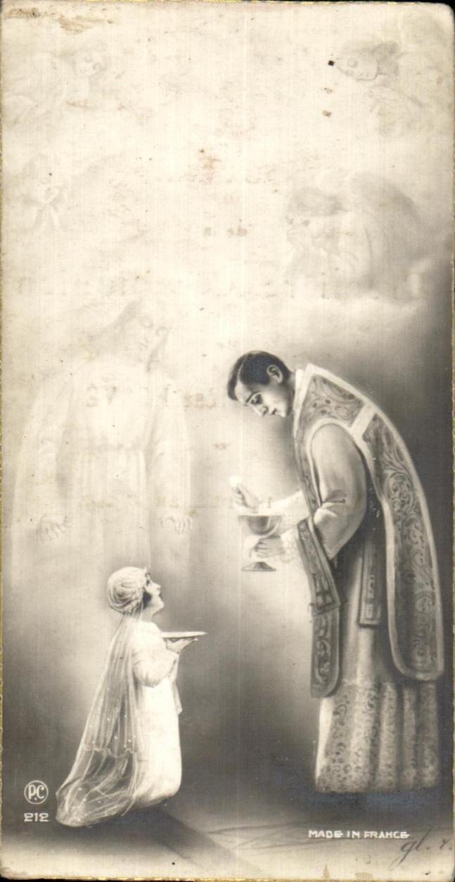Image pieuse Herve Eglise de plenee Jugon 1943 Communion 