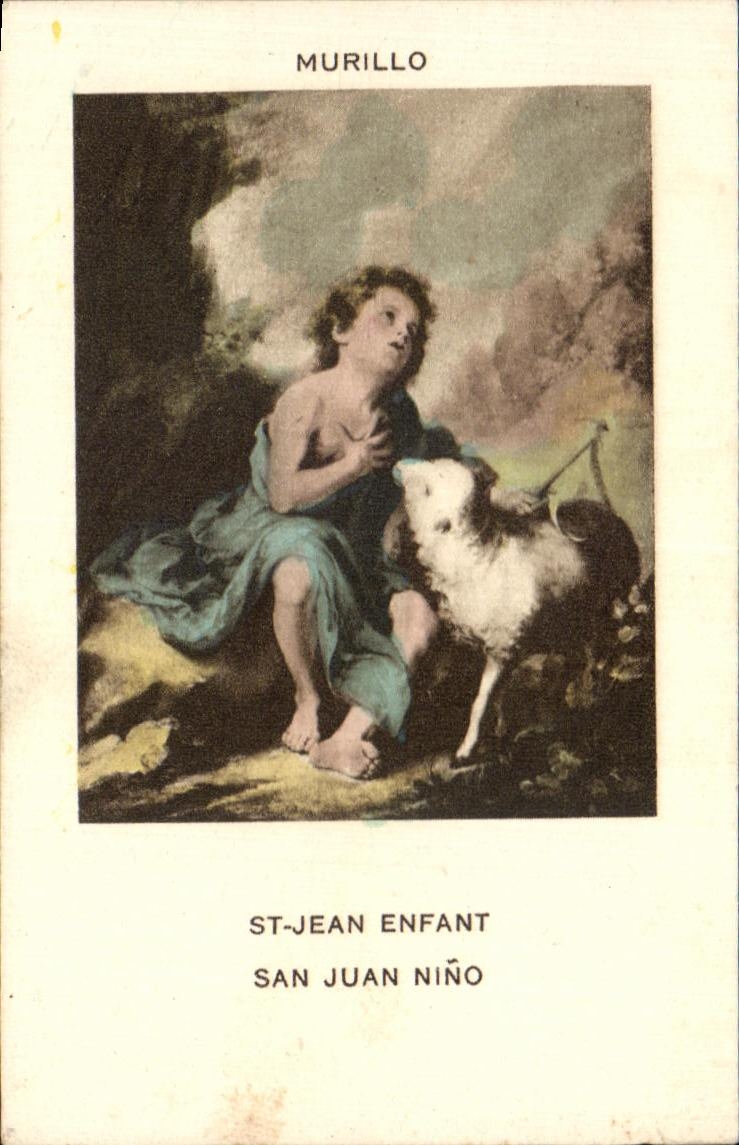 Image pieuse Murillo St Jean Enfant San Juan Nino 