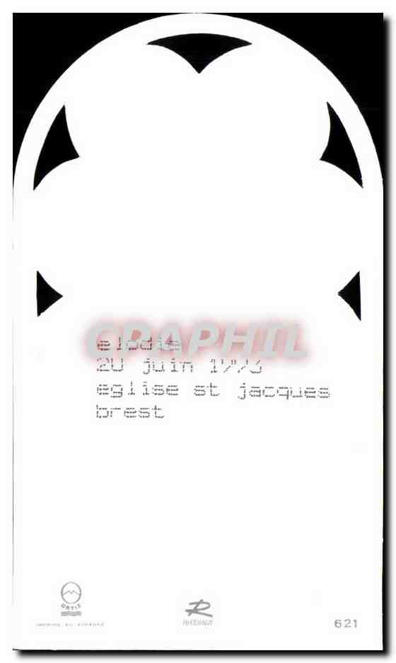 Image pieuse Mon ame attend le Seigneur je suis sur de sa parole Eglise St Jacques Brest — Rückseite