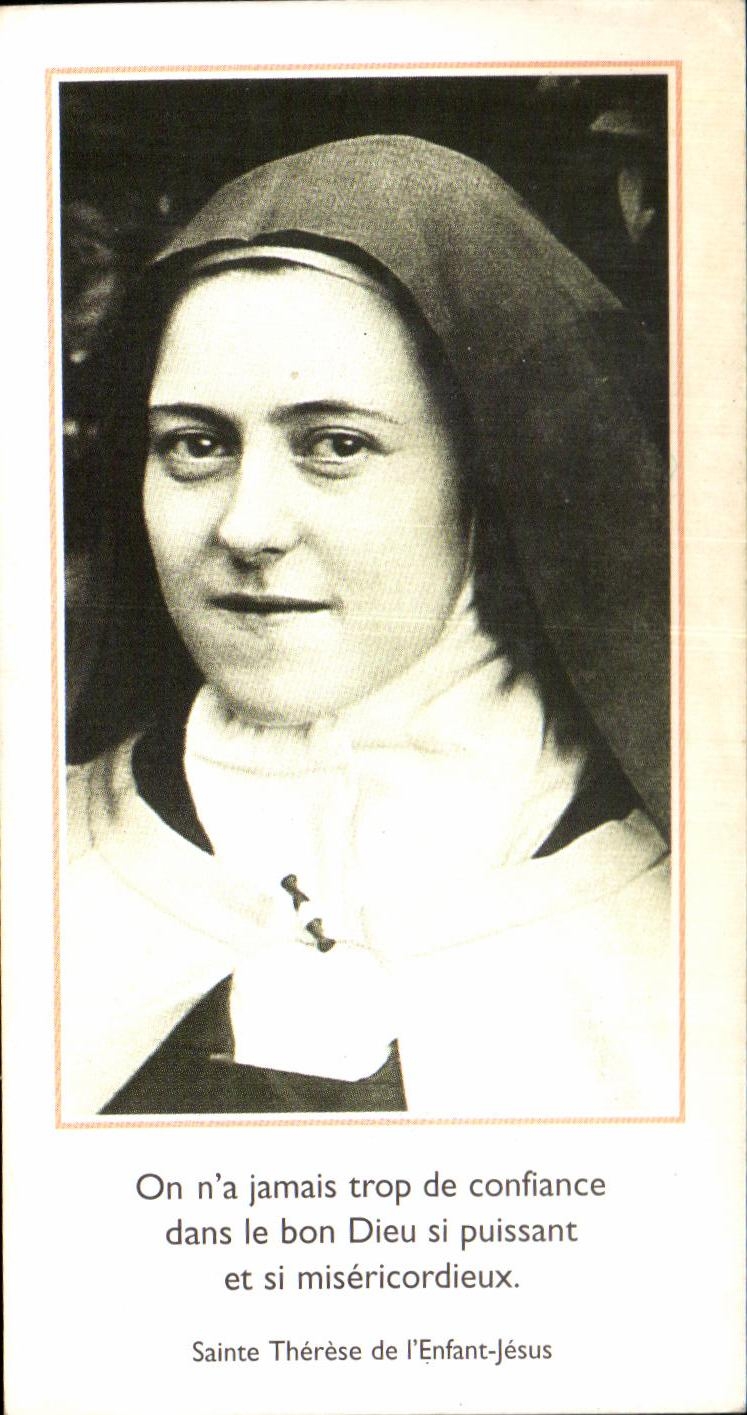 Image pieuse On n'a jamais trop de confiance dans le bon Dieu si puissant et si misericordieux