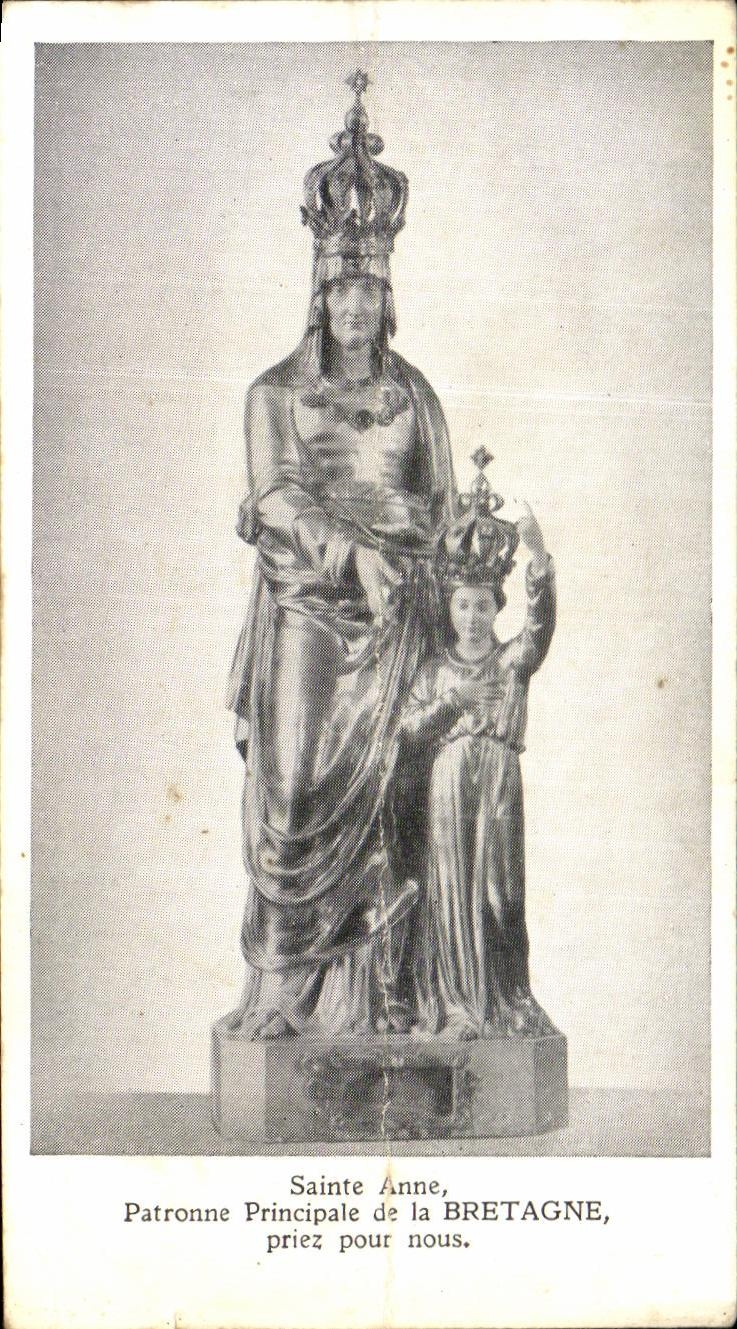 Image pieuse SAinte Anne Patronne Principale de la Bretagne priez pour nous