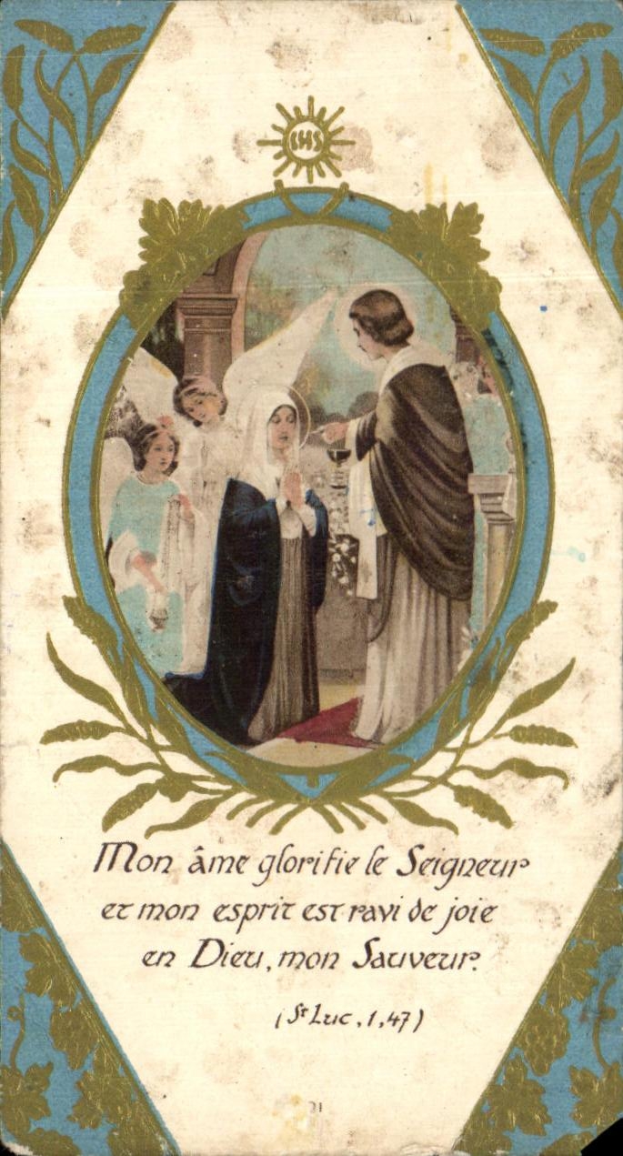 Image pieuse Mon ame glorifie le Seigneur er mon espoir 