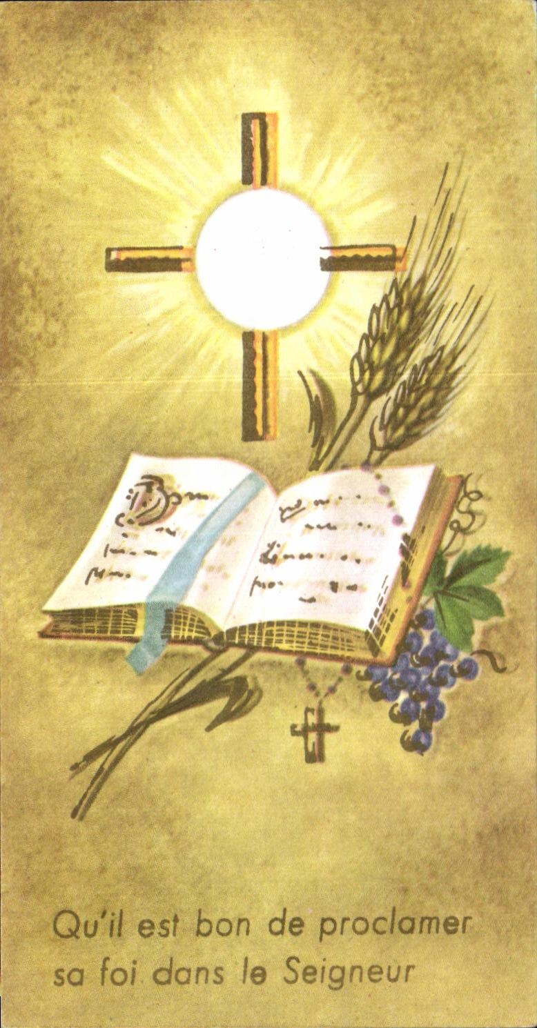 Image pieuse Quil est bon de Proclamer sa foi dans le Seigneur Marie-Christine Bertrand Chapelle des Annonciades 1968 