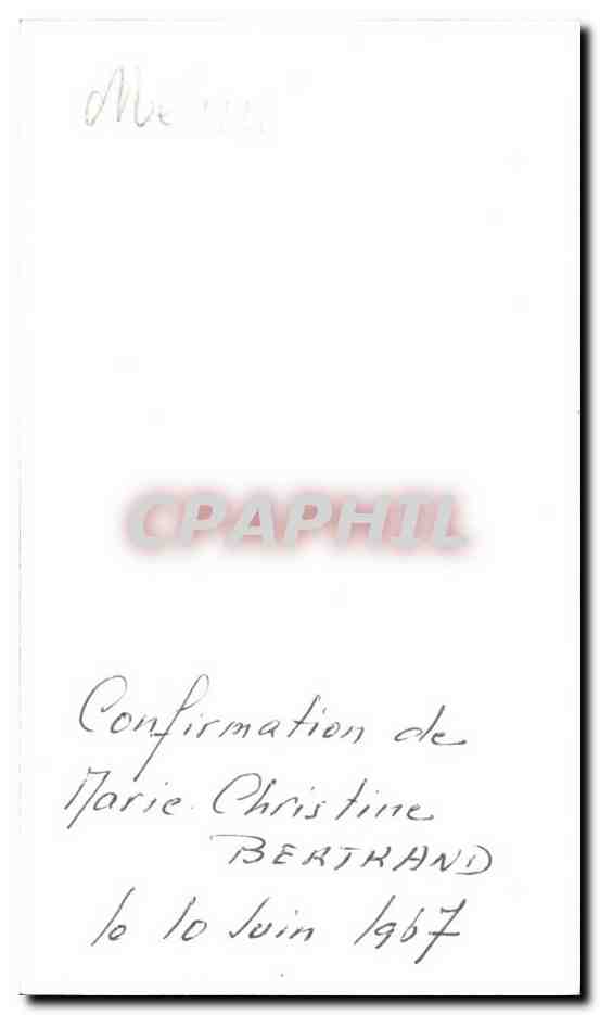 Image pieuse Je Crois — Rückseite